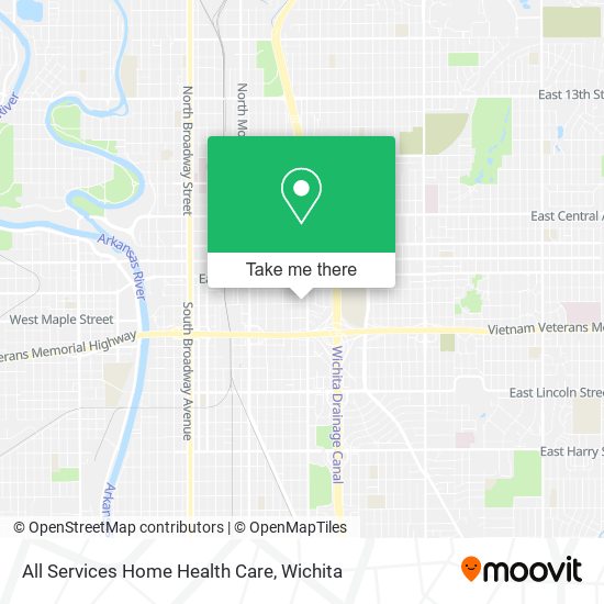 All Services Home Health Care map