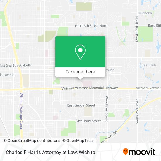 Charles F Harris Attorney at Law map