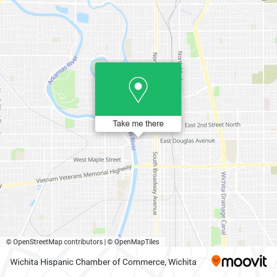 Mapa de Wichita Hispanic Chamber of Commerce