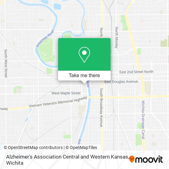 Alzheimer's Association Central and Western Kansas map