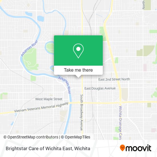 Brightstar Care of Wichita East map