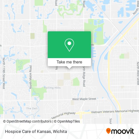 Hospice Care of Kansas map