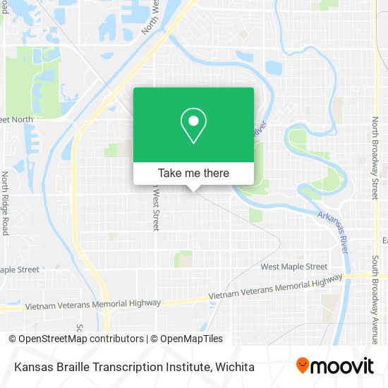 Kansas Braille Transcription Institute map