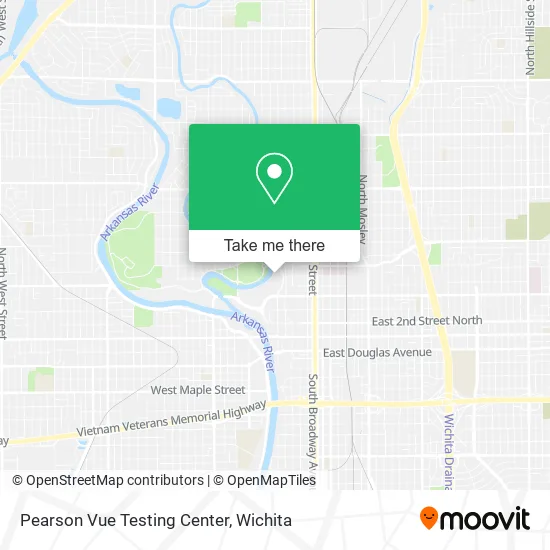 Pearson Vue Testing Center map