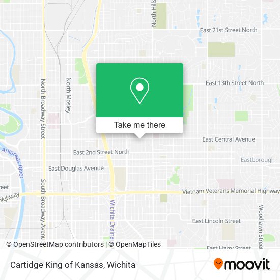 Mapa de Cartidge King of Kansas