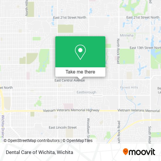 Dental Care of Wichita map
