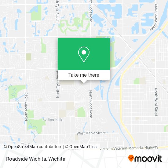 Roadside Wichita map