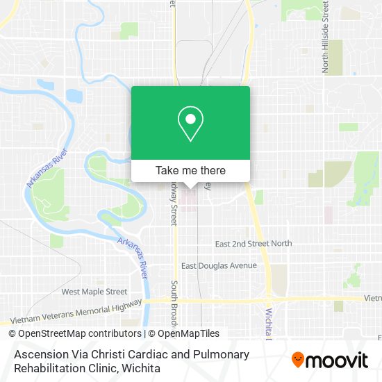 Ascension Via Christi Cardiac and Pulmonary Rehabilitation Clinic map