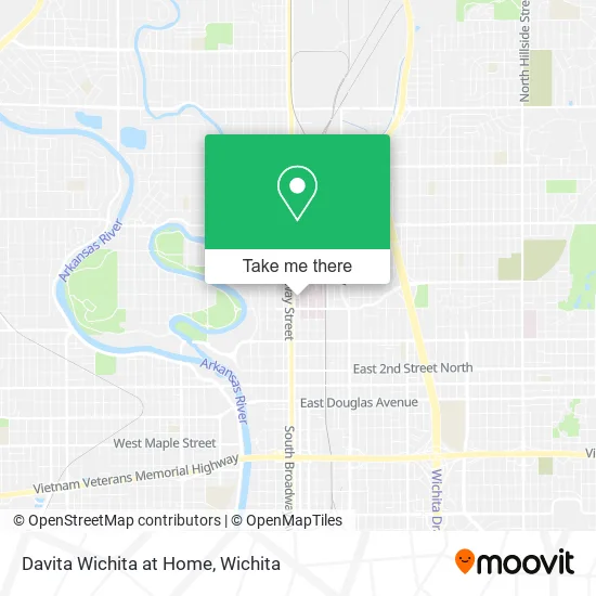 Davita Wichita at Home map