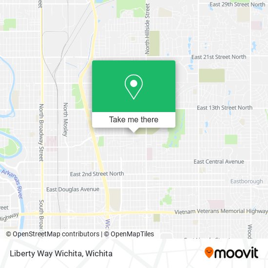 Liberty Way Wichita map