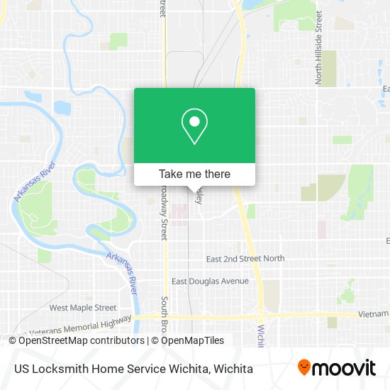 US Locksmith Home Service Wichita map