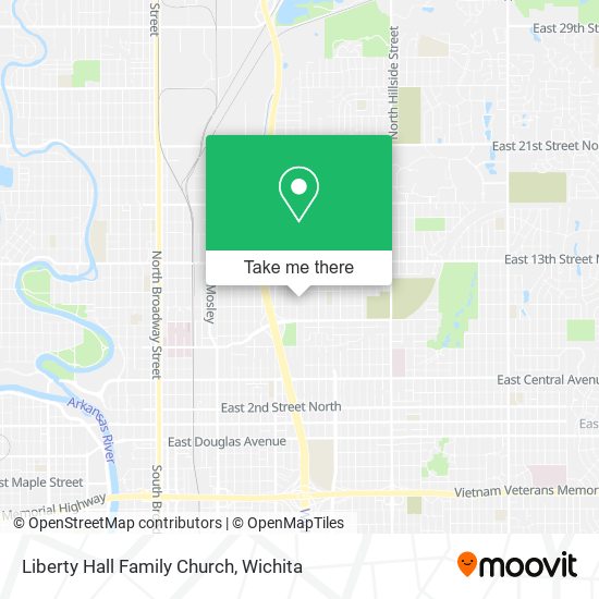 Liberty Hall Family Church map