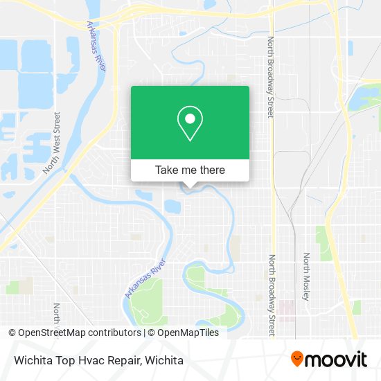 Mapa de Wichita Top Hvac Repair