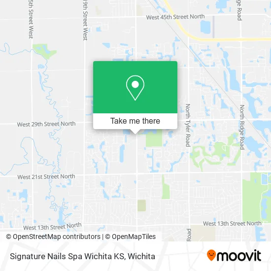 Signature Nails Spa Wichita KS map