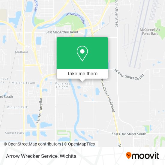 Arrow Wrecker Service map