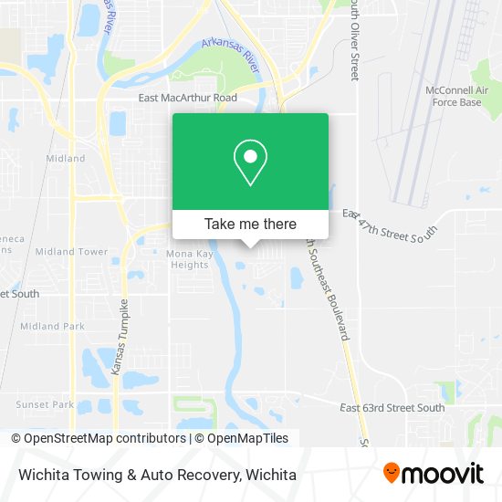 Wichita Towing & Auto Recovery map