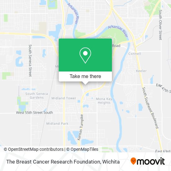 The Breast Cancer Research Foundation map