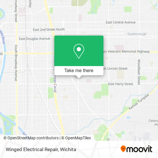 Winged Electrical Repair map
