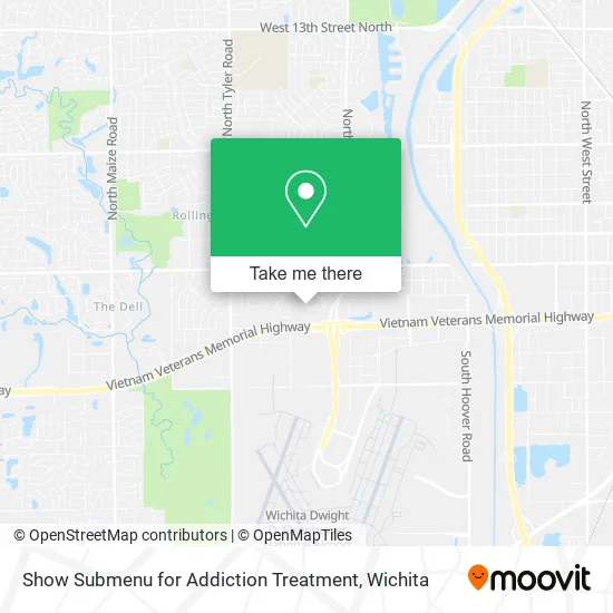 Show Submenu for Addiction Treatment map