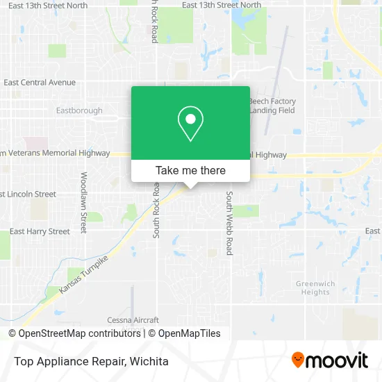 Top Appliance Repair map