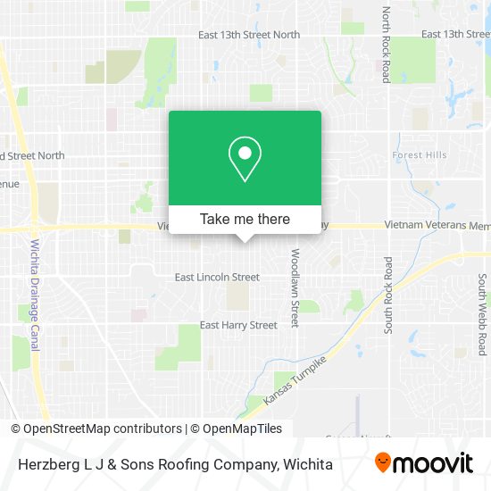 Herzberg L J & Sons Roofing Company map