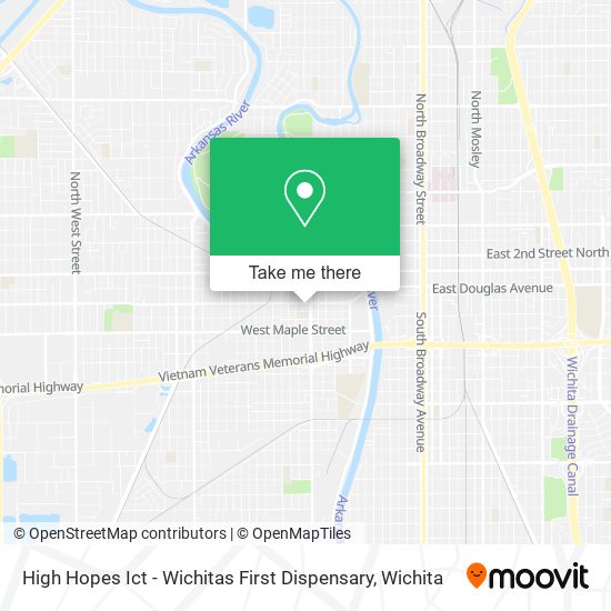 High Hopes Ict - Wichitas First Dispensary map