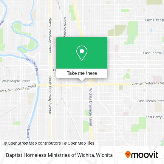 Baptist Homeless Ministries of Wichita map