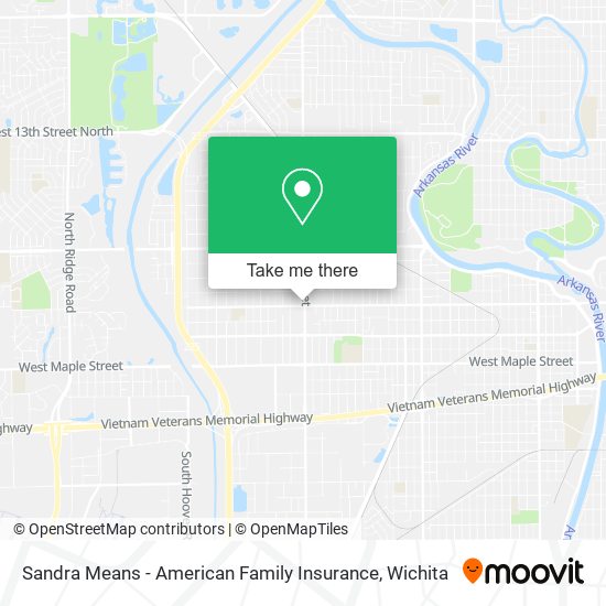 Mapa de Sandra Means - American Family Insurance