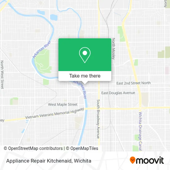 Appliance Repair Kitchenaid map