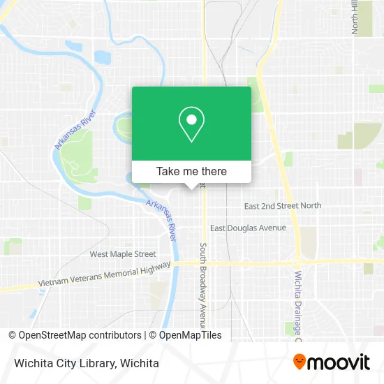 Wichita City Library map