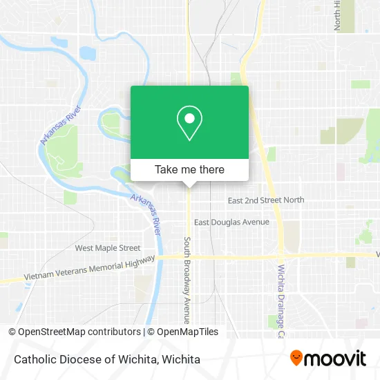 Catholic Diocese of Wichita map