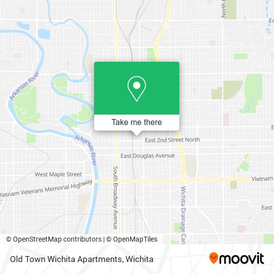 Mapa de Old Town Wichita Apartments