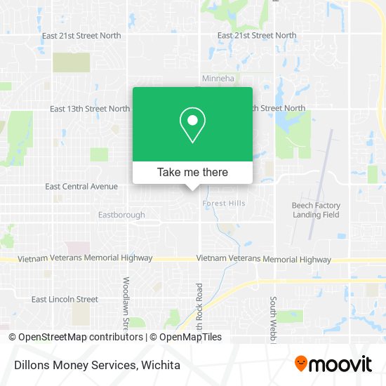 Dillons Money Services map