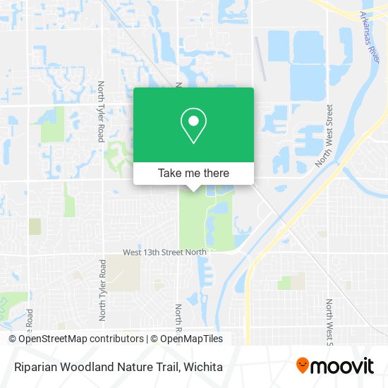 Mapa de Riparian Woodland Nature Trail