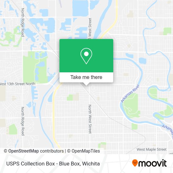 USPS Collection Box - Blue Box map