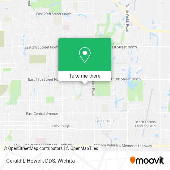 Gerald L Howell, DDS map