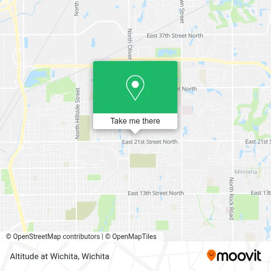 Altitude at Wichita map