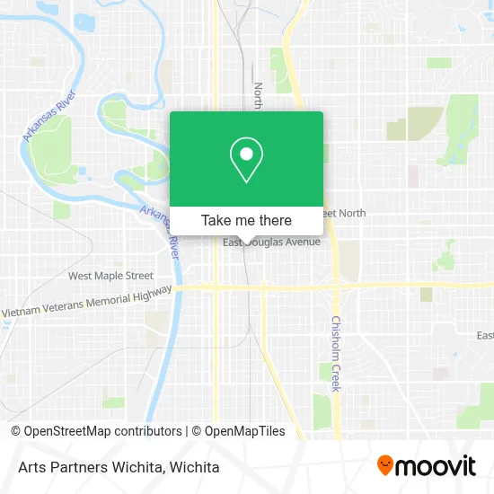 Arts Partners Wichita map