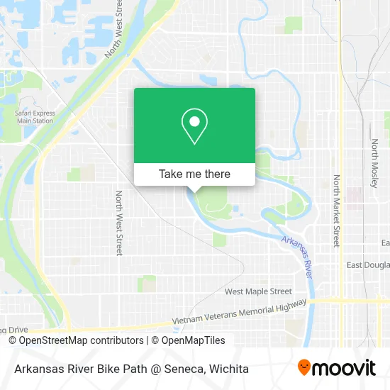 Arkansas River Bike Path @ Seneca map
