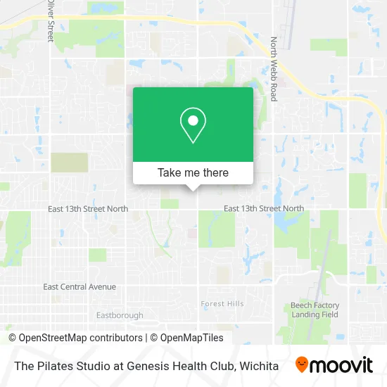 The Pilates Studio at Genesis Health Club map