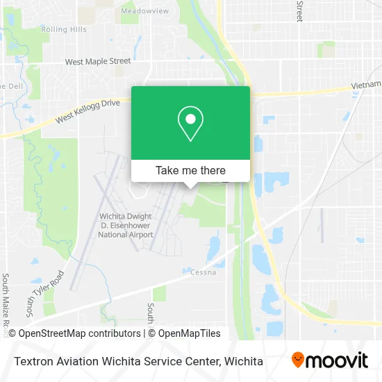 Textron Aviation Wichita Service Center map