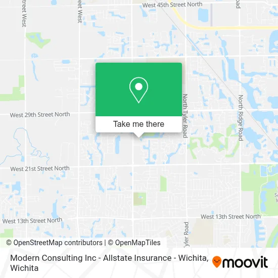Modern Consulting Inc - Allstate Insurance - Wichita map