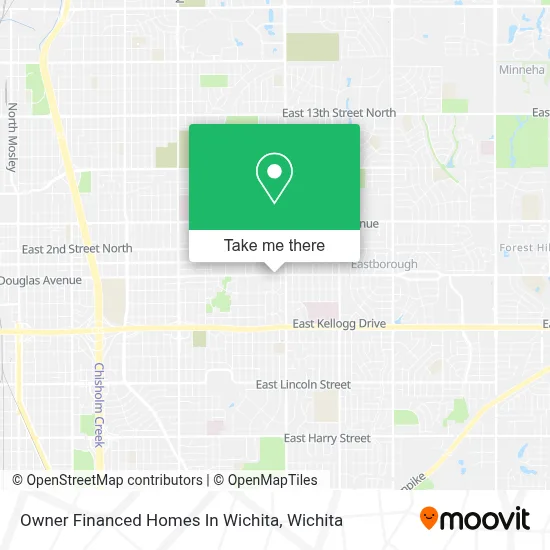 Owner Financed Homes In Wichita map