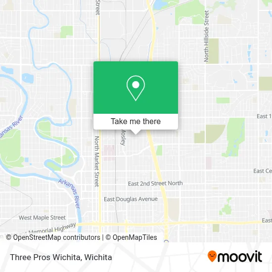Three Pros Wichita map