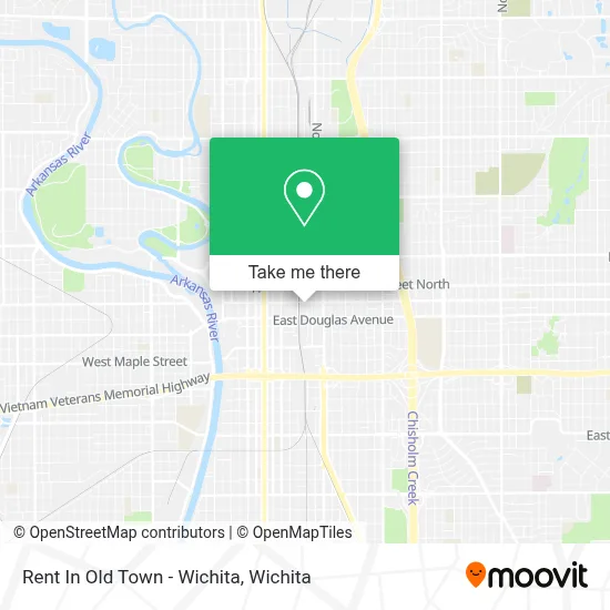 Rent In Old Town - Wichita map