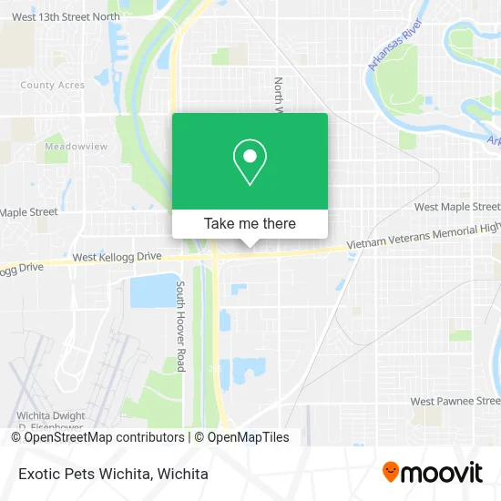 Exotic Pets Wichita map