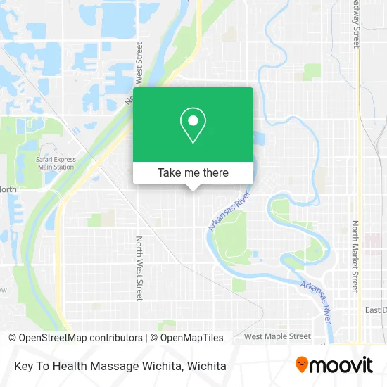 Key To Health Massage Wichita map