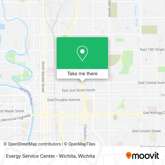 Evergy Service Center - Wichita map