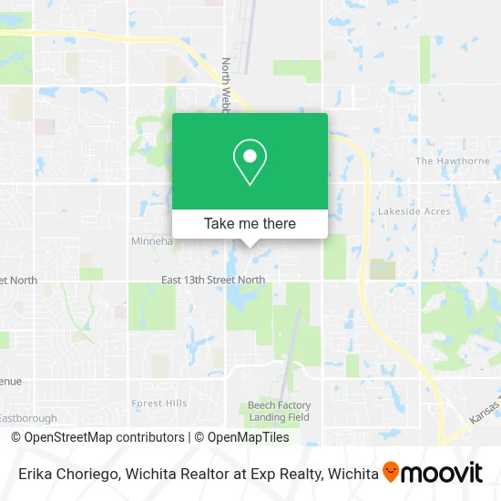 Erika Choriego, Wichita Realtor at Exp Realty map