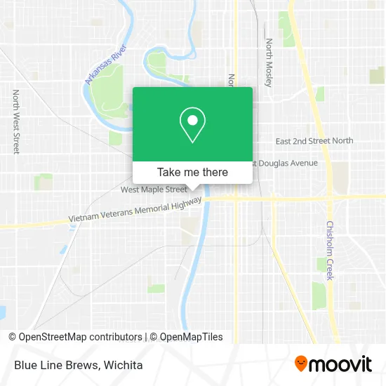 Blue Line Brews map
